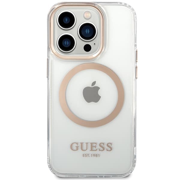 Guess Metal Outline MagSafe - θήκη για Apple iPhone 15 Pro - Χρυσό 3
