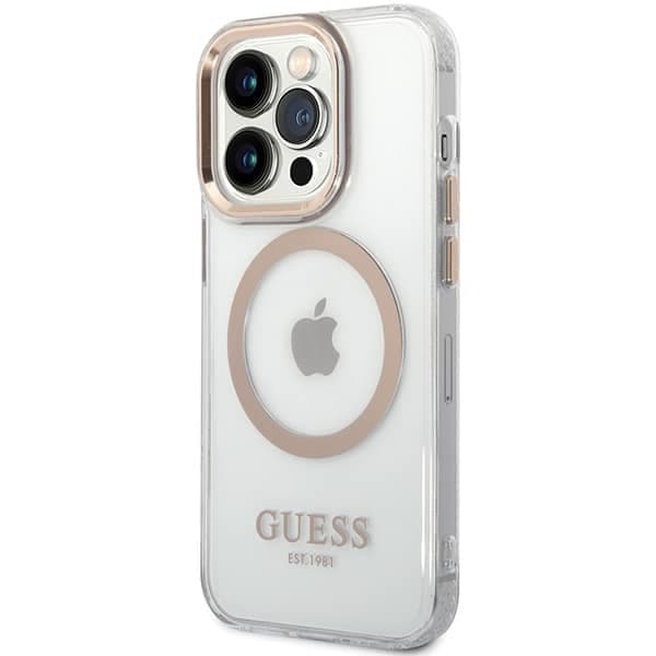 Guess Metal Outline MagSafe - θήκη για Apple iPhone 15 Pro Max - Χρυσό 2