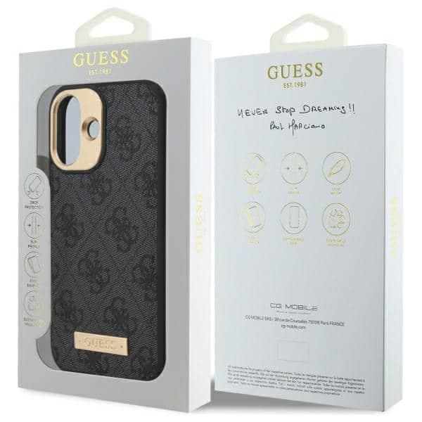 Guess 4G Logo Plate - θήκη για Apple iPhone 16 Plus - Μαύρο 8