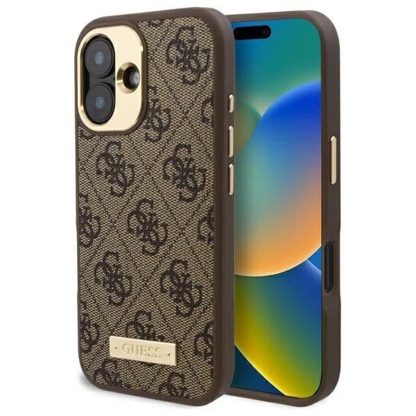 Guess 4G - θήκη για Apple iPhone 16 Plus - Καφέ