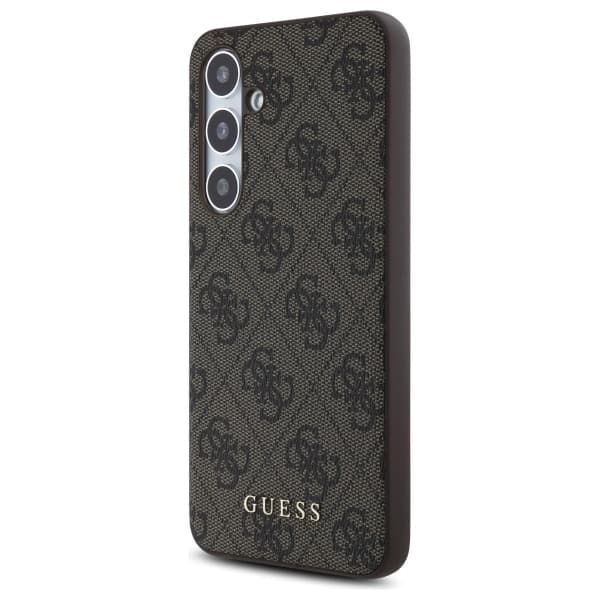 Guess 4G Metal Gold Logo - θήκη για Samsung Galaxy S24 FE - Καφέ 2