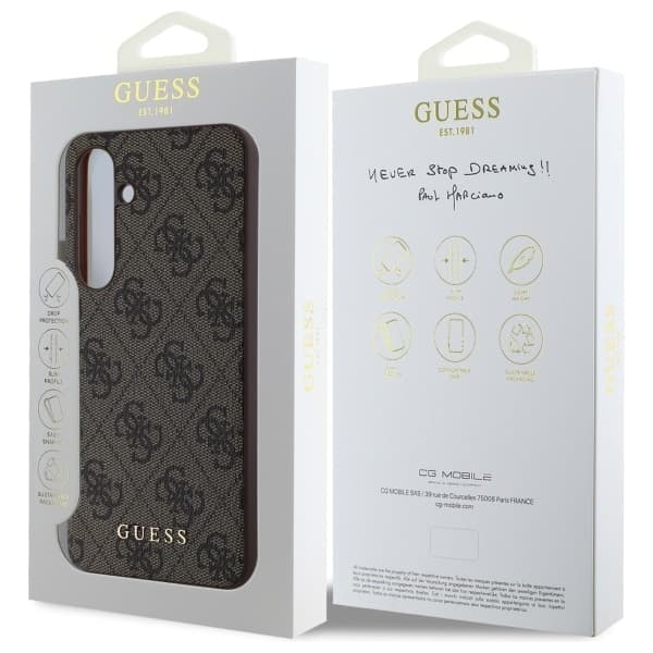 Guess 4G Metal Gold Logo - θήκη για Samsung Galaxy S24 FE - Καφέ 8