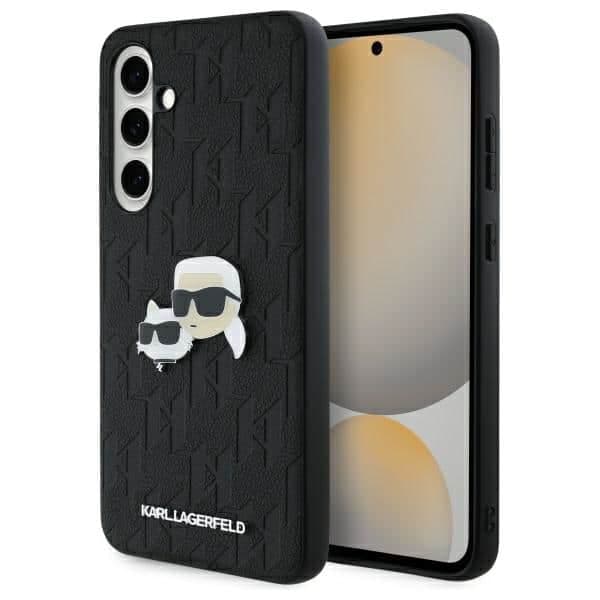 Karl Lagerfeld Monogram Karl&Chaoupette Head Pin - θήκη για Samsung Galaxy S24 FE S721 - Μαύρο