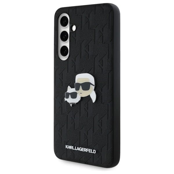 Karl Lagerfeld Monogram Karl&Chaoupette Head Pin - θήκη για Samsung Galaxy S24 FE S721 - Μαύρο 2
