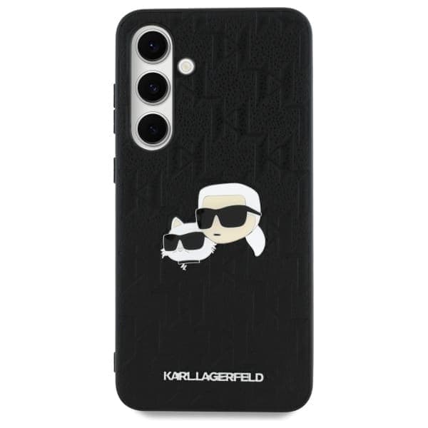 Karl Lagerfeld Monogram Karl&Chaoupette Head Pin - θήκη για Samsung Galaxy S24 FE S721 - Μαύρο 3