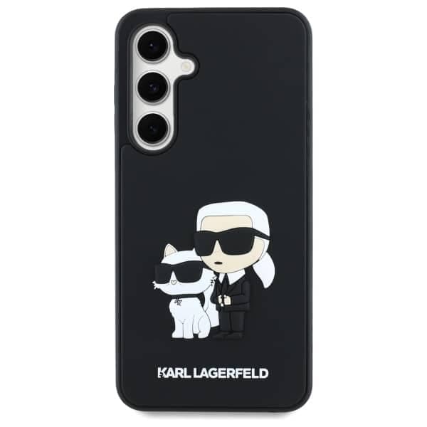 Karl Lagerfeld 3D Rubber Karl&Choupette - θήκη για Samsung Galaxy S24 FE - Μαύρο 3