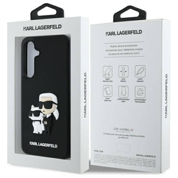 Karl Lagerfeld 3D Rubber Karl&Choupette - θήκη για Samsung Galaxy S24 FE - Μαύρο 7