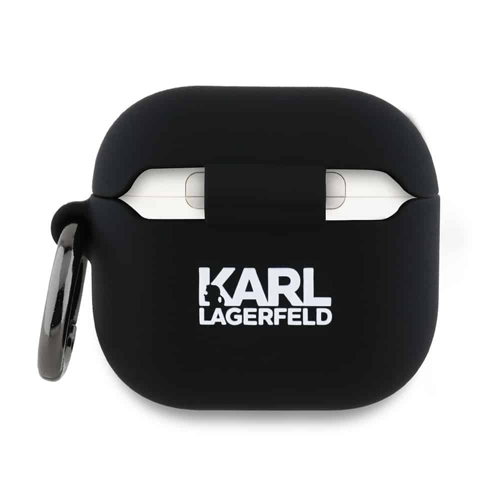 Karl Lagerfeld KLA4RUNIKK AirPods 4 θήκη σιλικόνης Karl Head 3D μαύρη/black 2