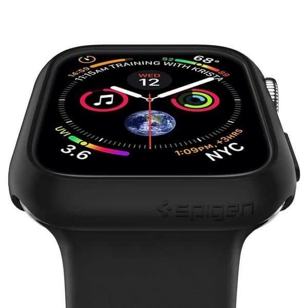 Spigen Thin Fit Apple Watch 4/5/6/7/SE 44/45mm μαύρο 2