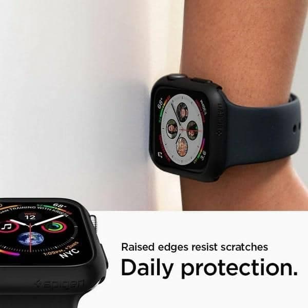 Spigen Thin Fit Apple Watch 4/5/6/7/SE 44/45mm μαύρο 5