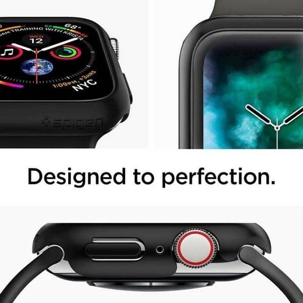 Spigen Thin Fit Apple Watch 4/5/6/7/SE 44/45mm μαύρο 6