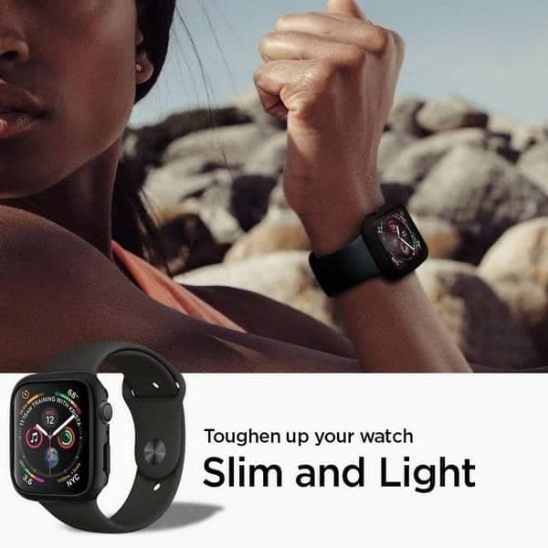 Spigen Thin Fit Apple Watch 4/5/6/7/SE 44/45mm μαύρο 7