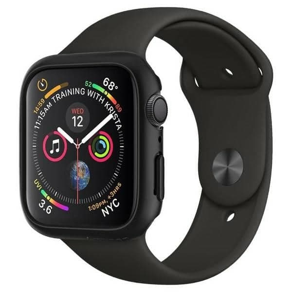 Spigen Thin Fit Apple Watch 4/5/6/7/SE 44/45mm μαύρο