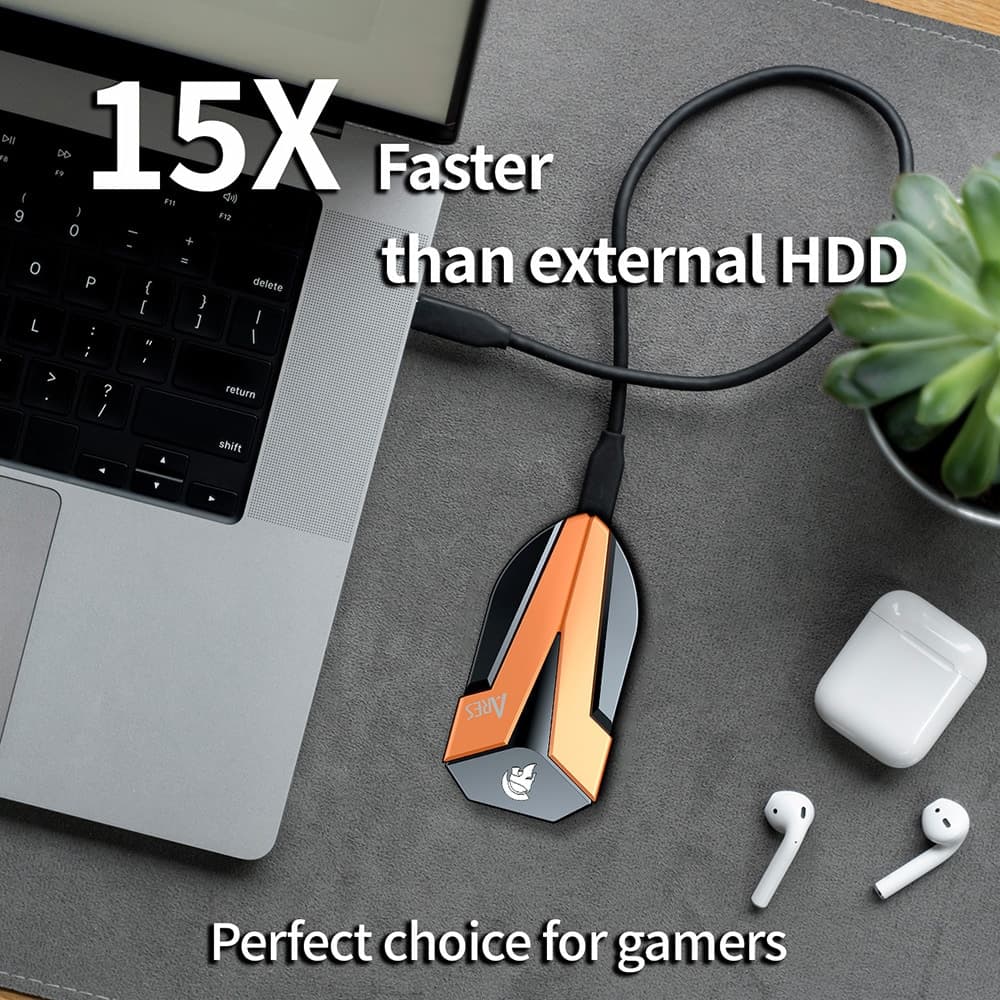 Dato - Εξωτερικός Στερεός Δίσκος SSD Ares Amber Shield (ARSASE-4TB) - PCIe Gen5x4, 4TB, Διεπαφή USB3.2 Gen2x2, 1600MB/s - Μαύρος 4