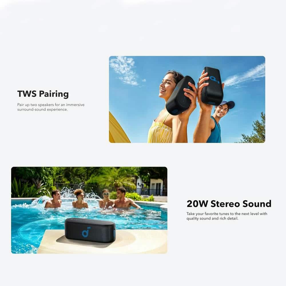 Anker - Ασύρματο ηχείο Soundcore Select 2S (A3171011) - True Wireless Stereo, 20W, IPX7 - Μαύρο 3