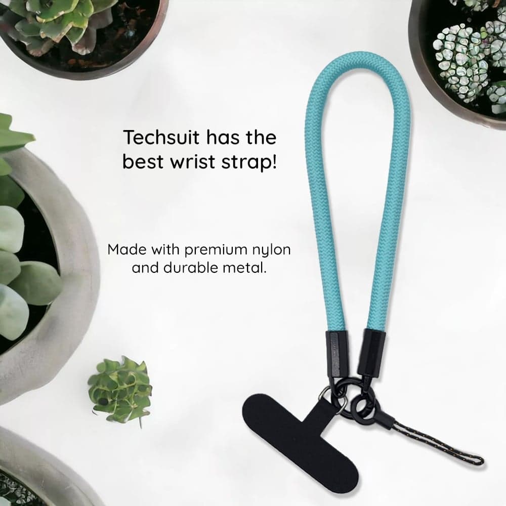 Techsuit - Rope Wrist Strap (RWS2-07) - for Phones, with Keychain Cord, Nylon Braided, Durable, Universal - Navy Night 2