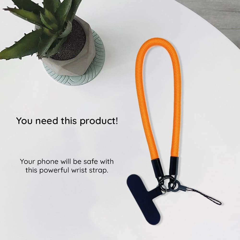 Techsuit - Rope Wrist Strap (RWS2-07) - for Phones, with Keychain Cord, Nylon Braided, Durable, Universal - Navy Night 3