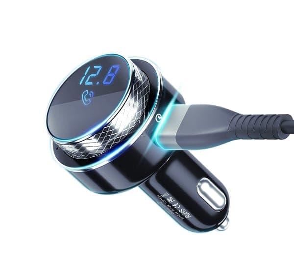 3MK HyperCar φορτιστής Transmiter FM + φορτιστής αυτοκινήτου - 2xUSB-A + 1 αναγνώστης καρτών TF + Bluetooth 6