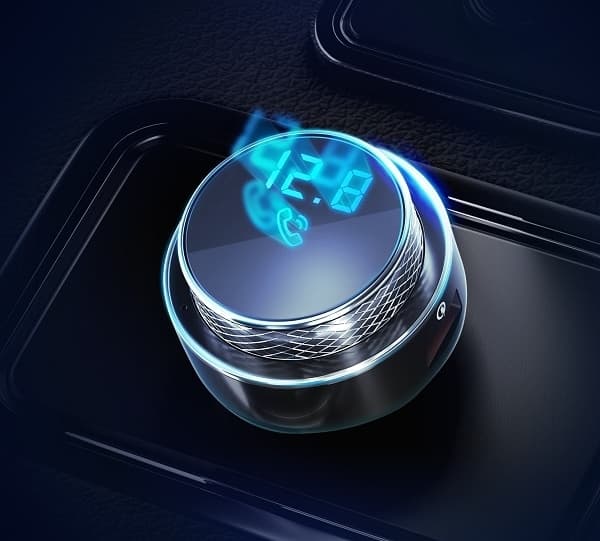 3MK HyperCar φορτιστής Transmiter FM + φορτιστής αυτοκινήτου - 2xUSB-A + 1 αναγνώστης καρτών TF + Bluetooth 4