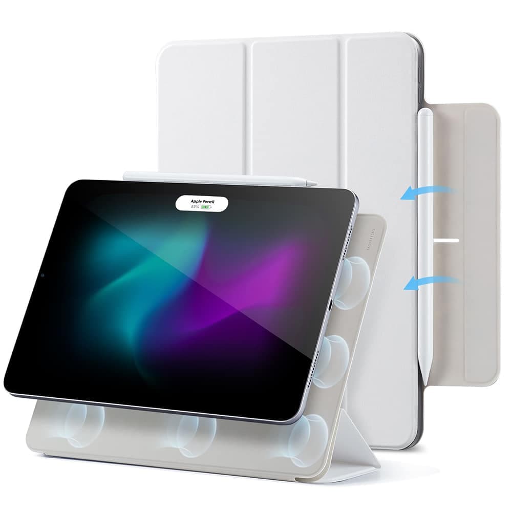 ESR - Rebound Magnetic - iPad Air 13 (2024) / Pro 12.9 (2020/2021/2022) - Λαμπερό Λευκό
