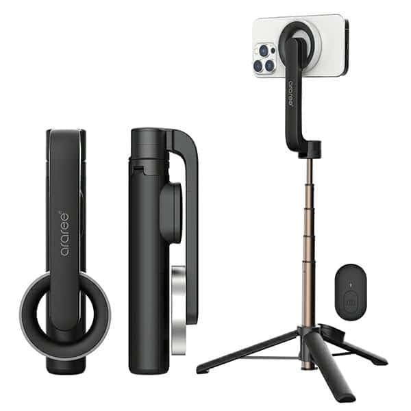 Araree selfie stick Bluetooth Magfie Pod μαύρο/black MagSafe τρίποδο AR60-01727A