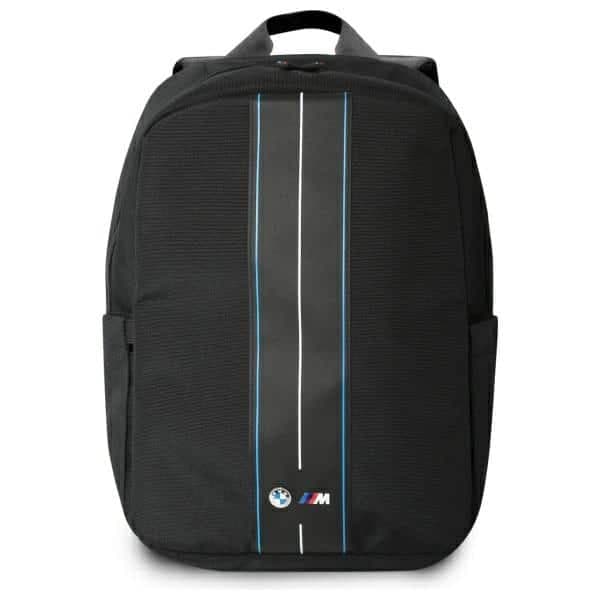 BMW Plecak BMBP15COMPVSKL 16" μαύρος/black Nylon Blue Stripe