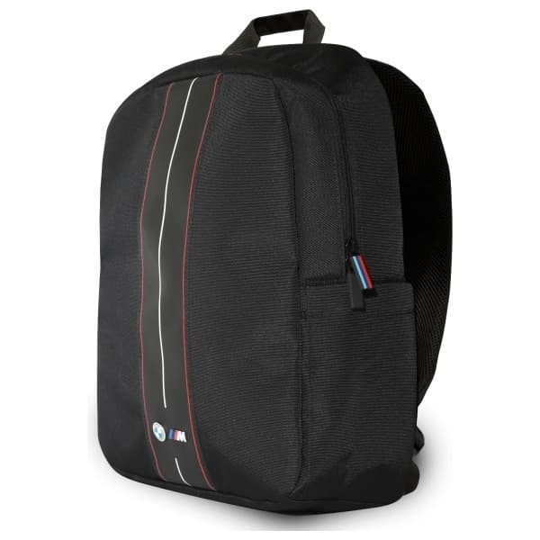 BMW Plecak BMBP15COMPVSKR 16" μαύρος/black Nylon Red Stripe 2