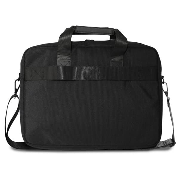 BMW τσάντα BMCB15COMPVSKR 16" μαύρη/black νάιλον κόκκινη ρίγα 3
