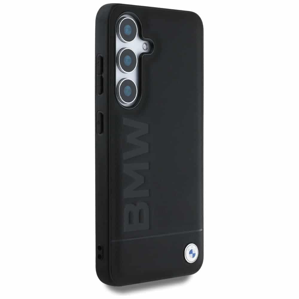 BMW Leather Big Wordmark - θήκη για Samsung Galaxy S25 - Μαύρο 4