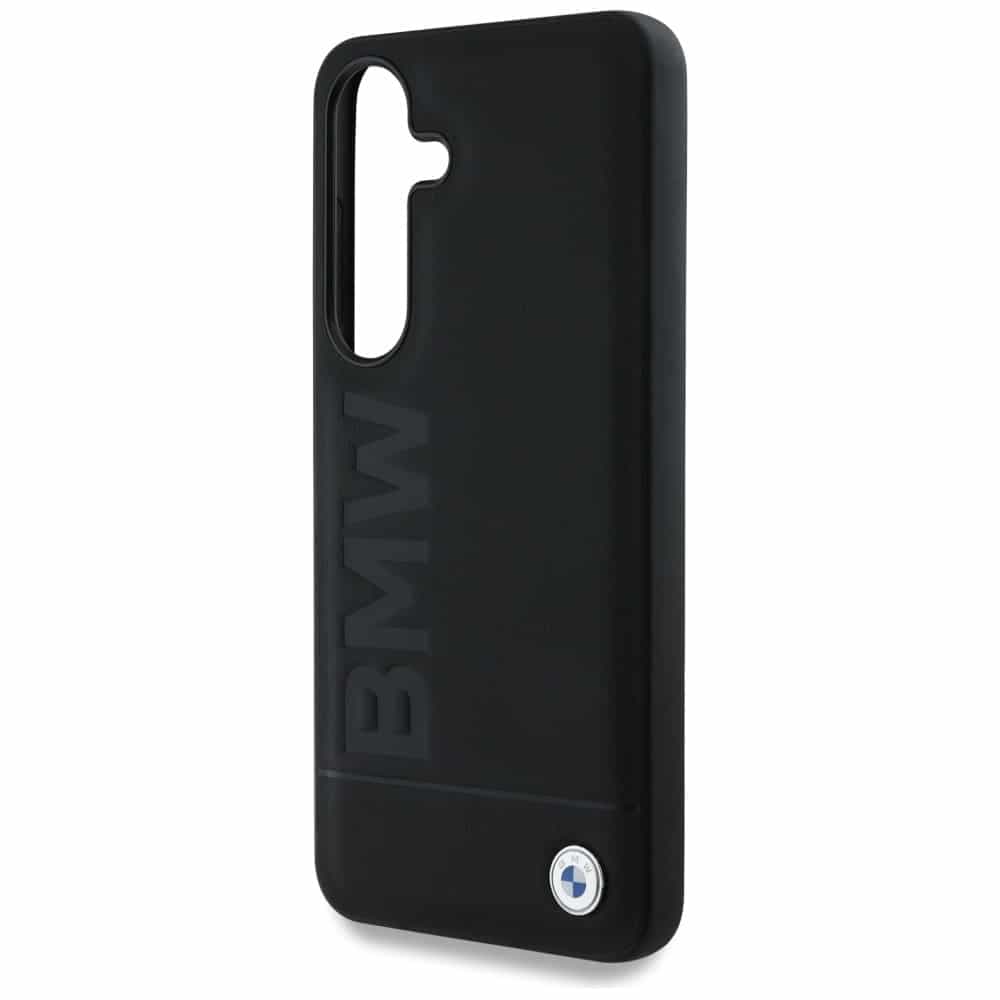 BMW Leather Big Wordmark - θήκη για Samsung Galaxy S25 - Μαύρο 6