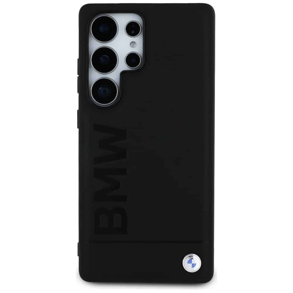 BMW Leather Big Wordmark - θήκη για Samsung Galaxy S25 Ultra - Μαύρο 3