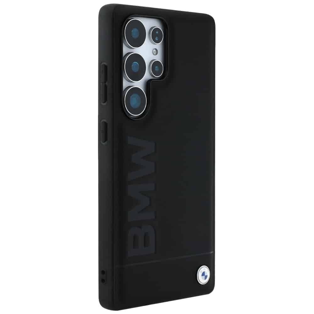BMW Leather Big Wordmark - θήκη για Samsung Galaxy S25 Ultra - Μαύρο 4