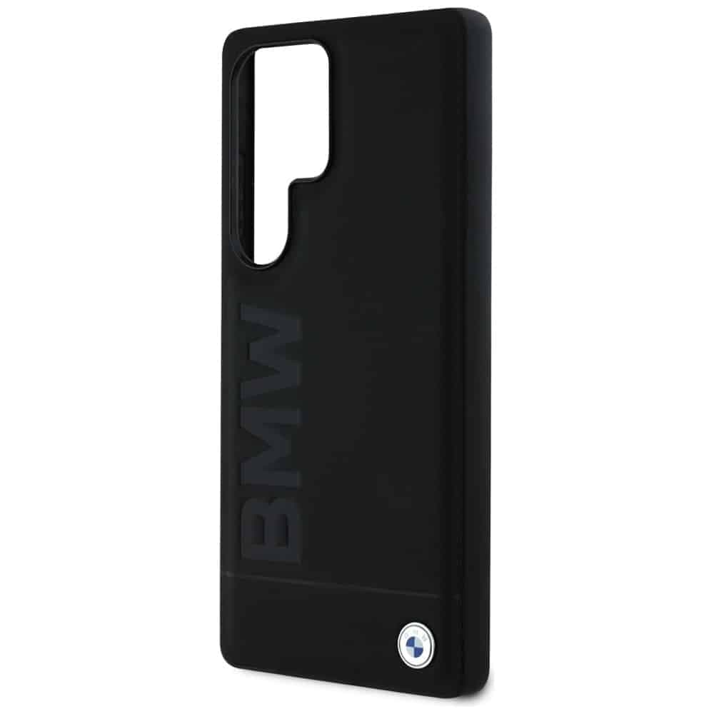BMW Leather Big Wordmark - θήκη για Samsung Galaxy S25 Ultra - Μαύρο 6