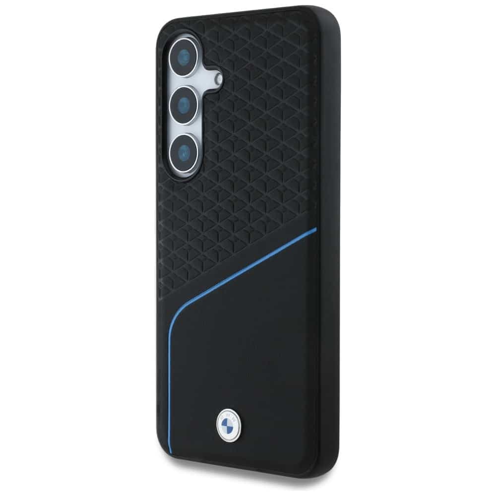 BMW Leather Textured and Smooth MagSafe - θήκη για Samsung Galaxy S25 - Μαύρο 2