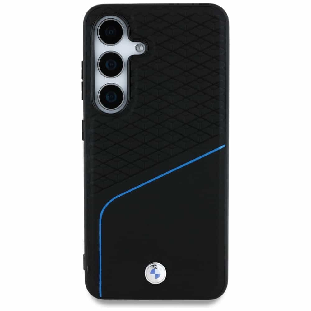 BMW Leather Textured and Smooth MagSafe - θήκη για Samsung Galaxy S25 - Μαύρο 3