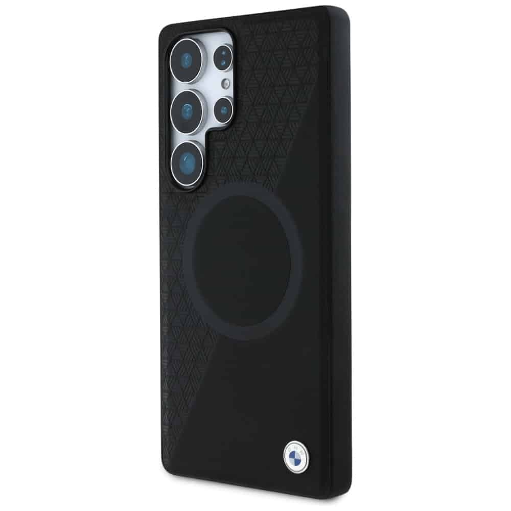 BMW Leather Half Textured MagSafe - θήκη για Samsung Galaxy S25 Ultra - Μαύρο 2