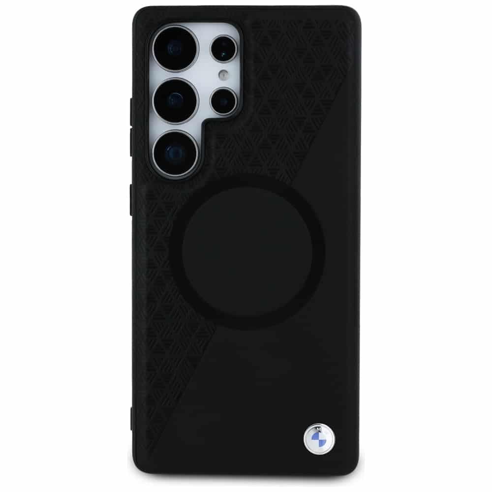 BMW Leather Half Textured MagSafe - θήκη για Samsung Galaxy S25 Ultra - Μαύρο 3