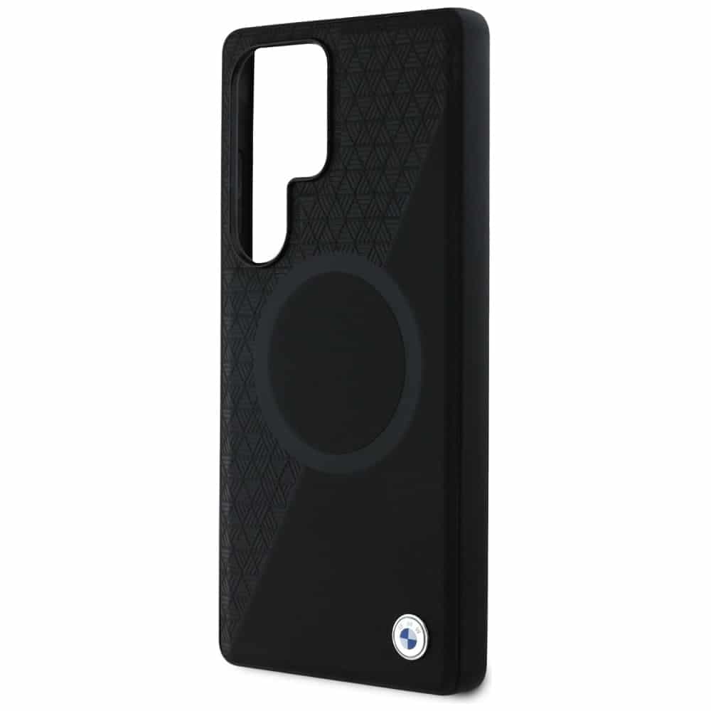 BMW Leather Half Textured MagSafe - θήκη για Samsung Galaxy S25 Ultra - Μαύρο 6