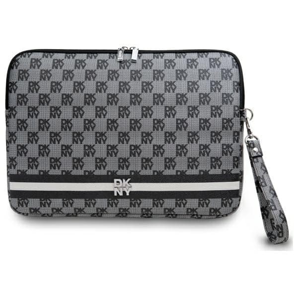 DKNY Θήκη DKCS14PVSHLK 14" με σχέδιο καρό και εκτυπωμένες ρίγες μαύρο