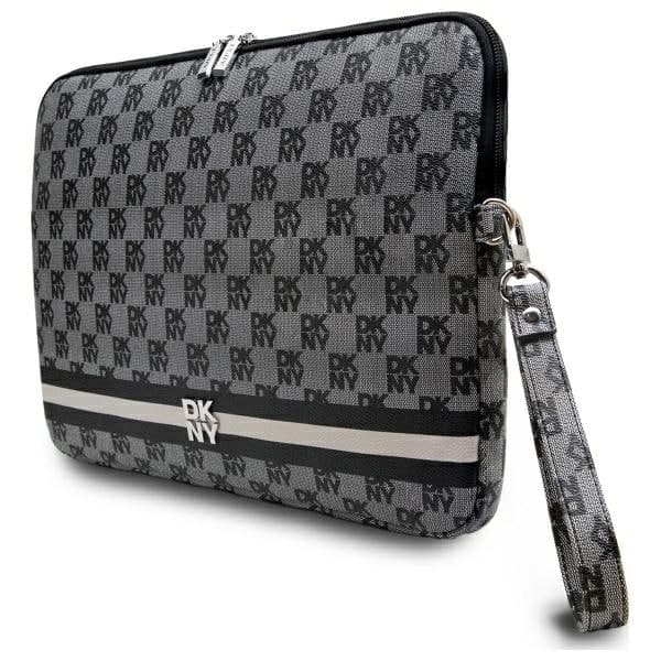 DKNY Θήκη DKCS16PVSHLK 16" με σχέδιο καρό και εκτυπωμένες ρίγες μαύρο 2