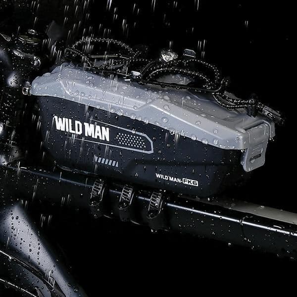 WILDMAN Θήκη/στήριγμα ποδηλάτου FK6 τσάντα πλαισίου γκρι-μαύρο 3