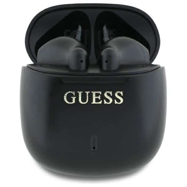 Guess słuchawki Bluetooth GUTWSJ14ESGK TWS + stacja dokująca μαύρο/black Printed Classic Logo