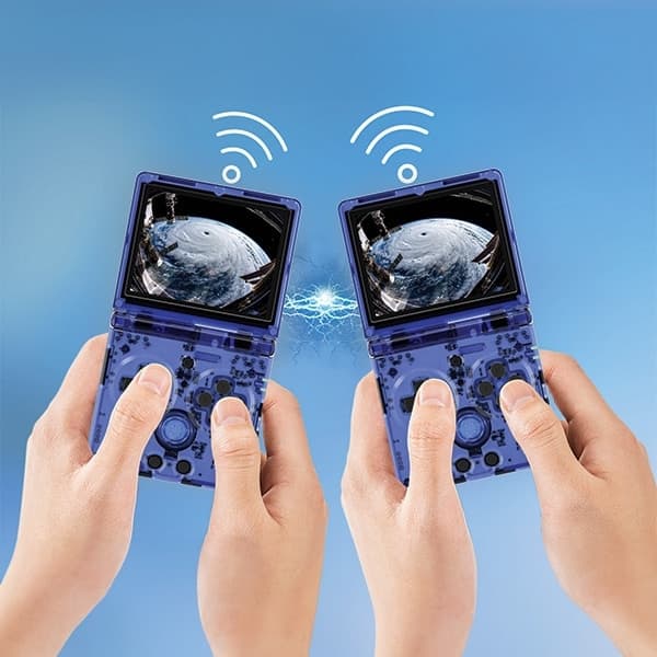 Anbernic κονσόλα RG35XXSP διαφανές μπλε (emulator) 4