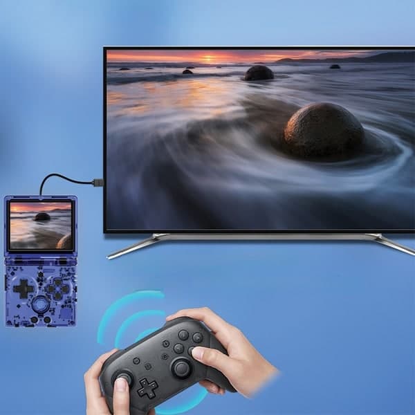 Anbernic κονσόλα RG35XXSP διαφανές μπλε (emulator) 9