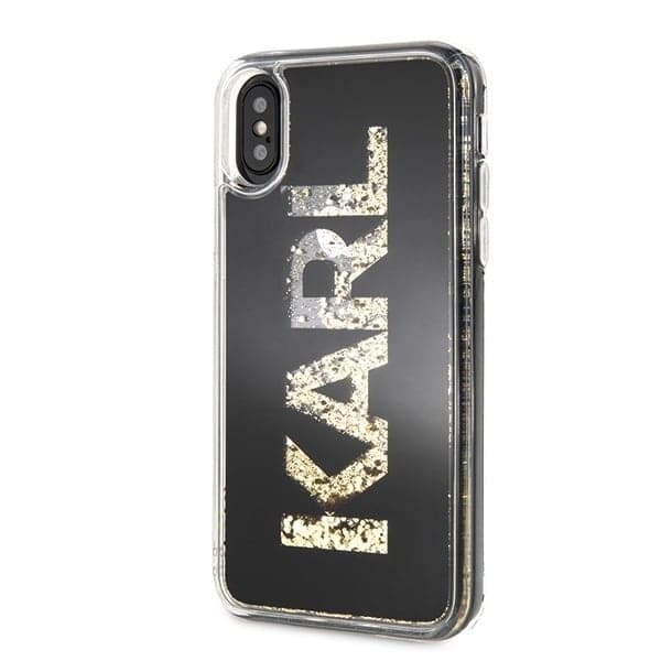 Karl Lagerfeld Karl logo Glitter - Apple iPhone XS - Μαύρο 2