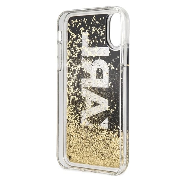 Karl Lagerfeld Karl logo Glitter - Apple iPhone XS - Μαύρο 4