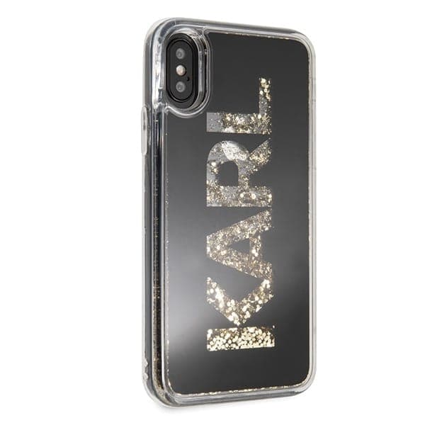 Karl Lagerfeld Karl logo Glitter - Apple iPhone XS - Μαύρο 5