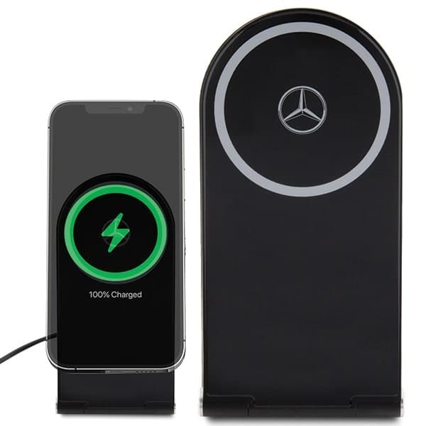Silver Star Mercedes αναδιπλούμενη ασύρματη φόρτιση 2 σε 1 MEMFBGSLK 15W μαύρο 2