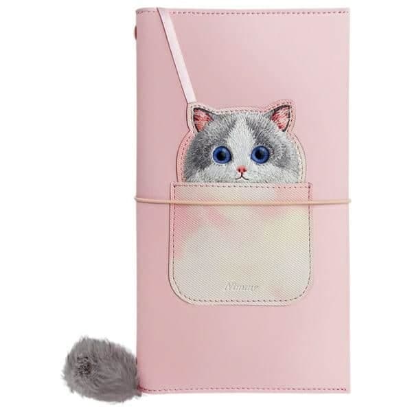 Big Eyed Pet σετ 2 σε 1 σημειωματάριο + στυλό ροζ 2