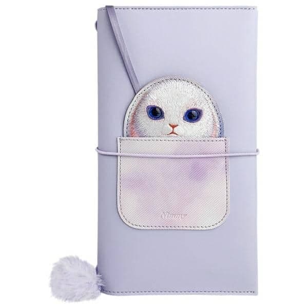 Big Eyed Pet σετ 2 σε 1 σημειωματάριο notebook + στυλό μωβ 2